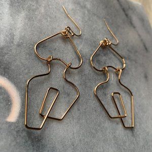 Silhouette Metal Wrap Earring